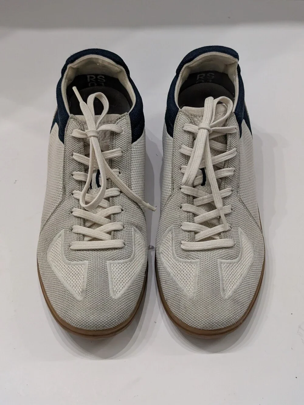 Rothy's Men's 11 RS01 Sneakers Hudson Navy White Gray Shoes